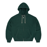 LUNDUN STITCH ZIP HOODIE [FOREST / YELLOW]