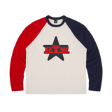 RTW STAR RAGLAN LS [NAVY/RED]
