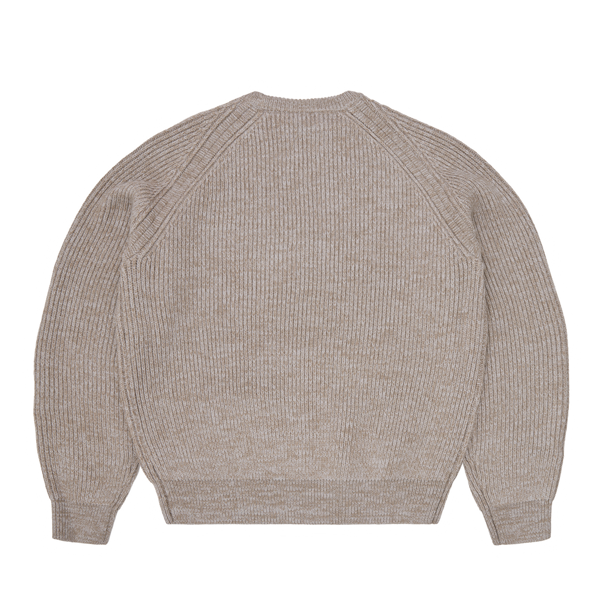 SCRIPT POCKET KNIT SWEATER [OATMEAL]