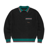 GIANNI KNIT POLO SWEATER [BLACK]