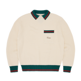 GIANNI KNIT POLO SWEATER [CREAM]
