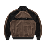PISTA VELOUR TRACK JACKET [BLACK/BROWN]