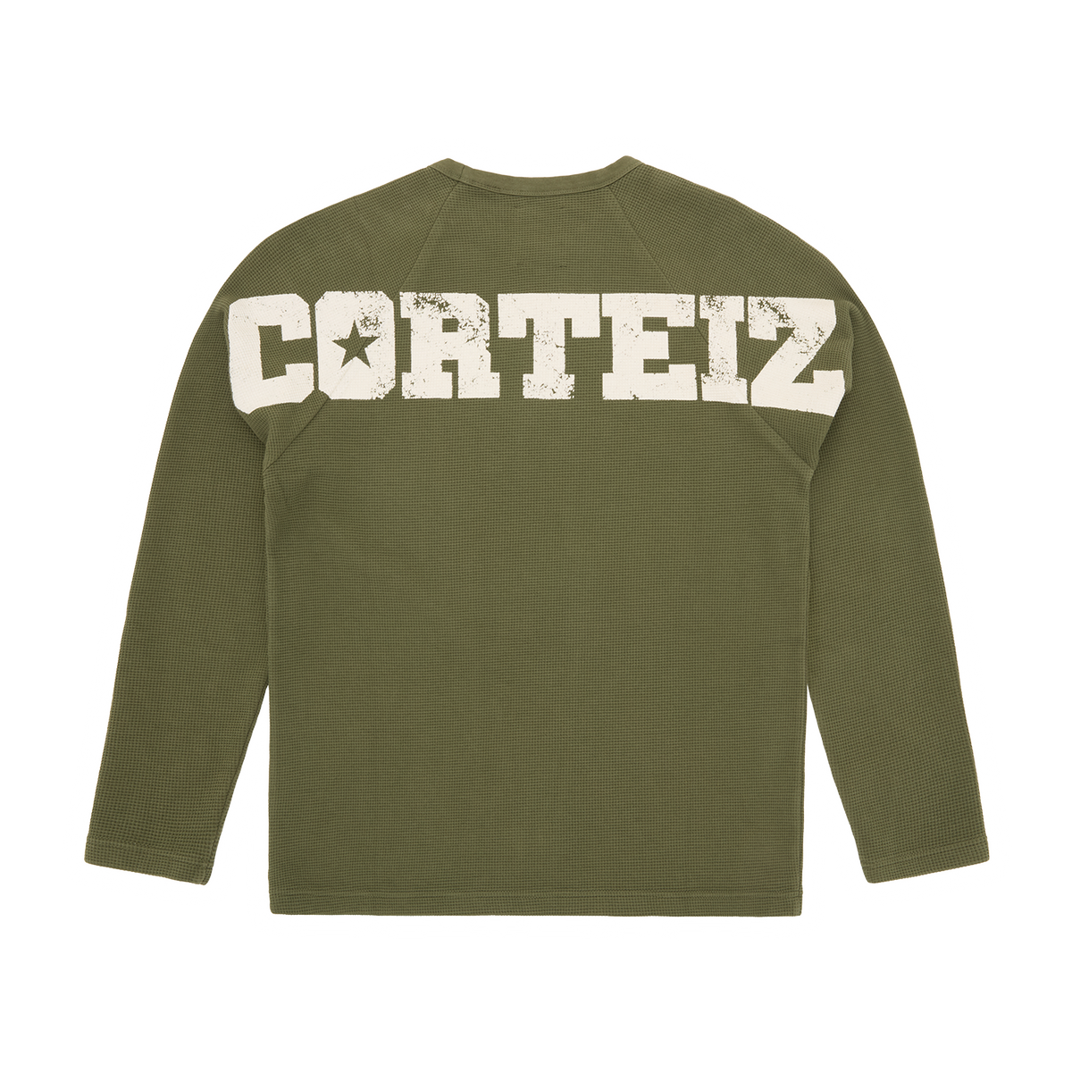 STAR RAGLAN WAFFLE THERMAL [OLIVE]