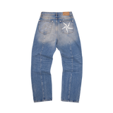 STITCH DOWN BAGGY JEANS [FADED INDIGO]