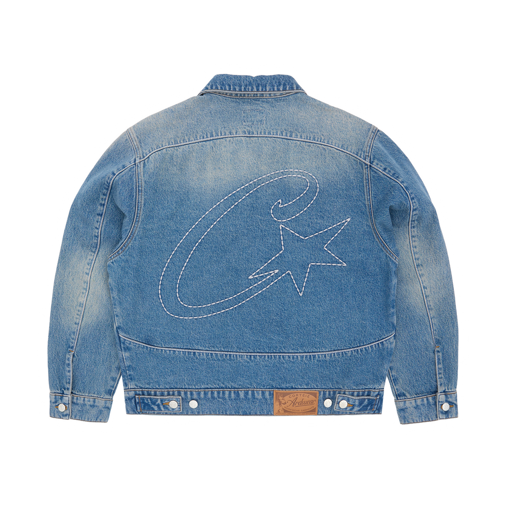 STITCH DOWN DENIM JACKET [FADED INDIGO]