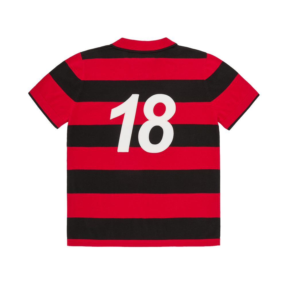 STRIPED KNIT JERSEY [RED]