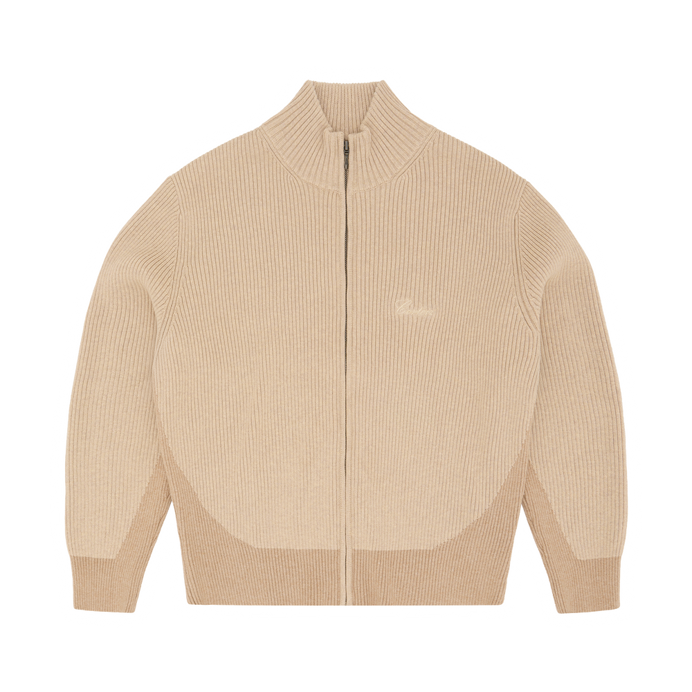 VVS RIB KNIT ZIP UP [NATURAL]