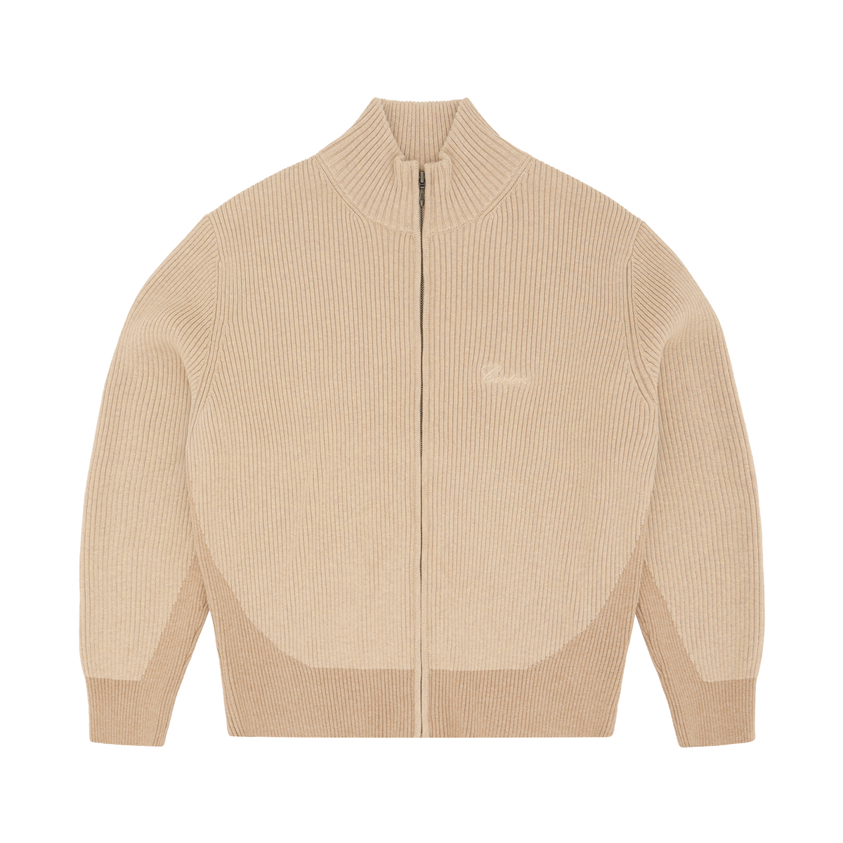 VVS RIB KNIT ZIP UP [NATURAL]