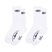 WHITE ALCATRAZ SOCKS [2 PACK]