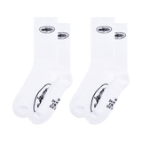 WHITE ALCATRAZ SOCKS [2 PACK]